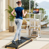 Height adjustable mobile computer stand-up desk in white, featuring ergonomic design and universal wheels for easy.