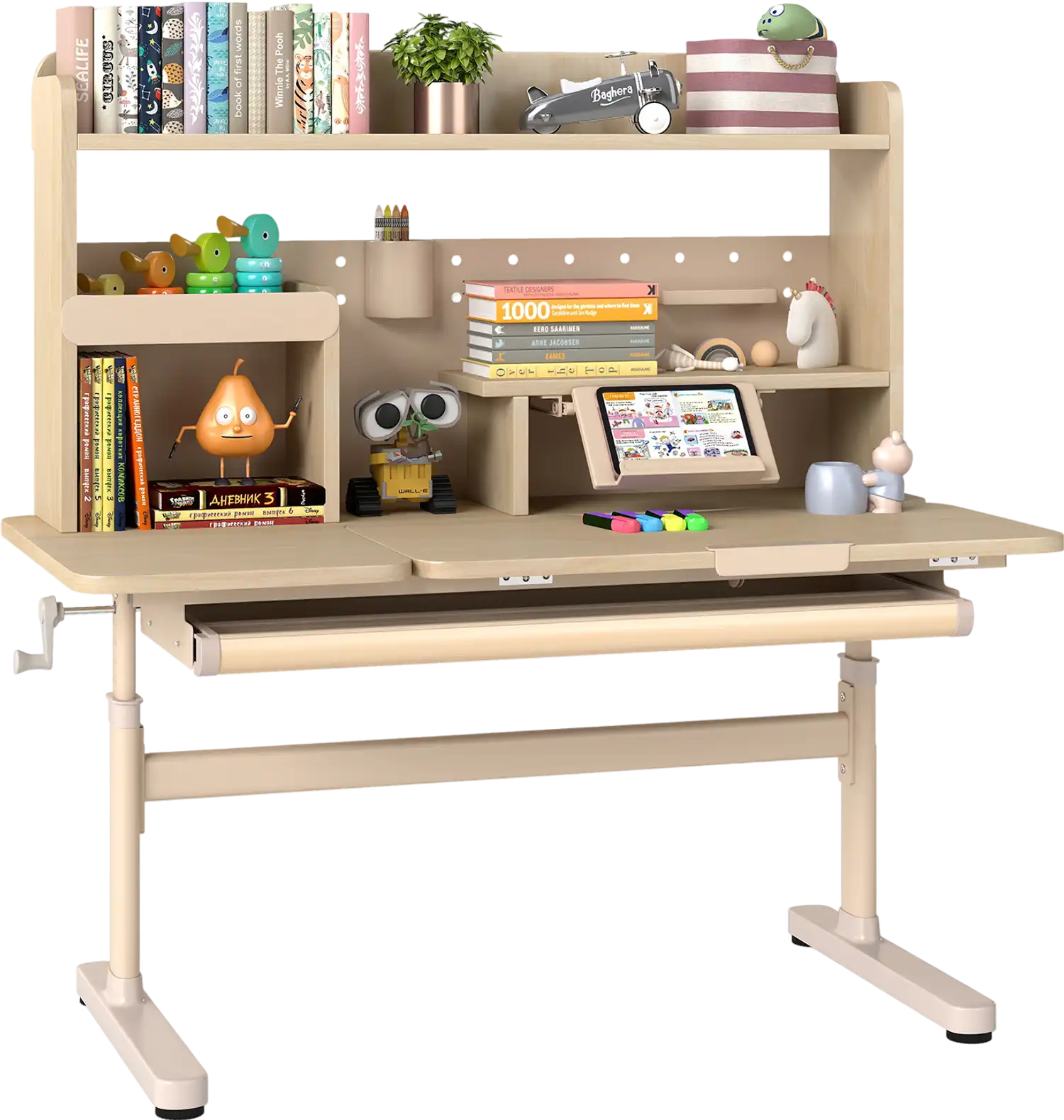 Costway Height Adjustable Kids Writing Study Table Tilt Desktop Retractable Book Stand 12606122 New