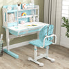 Height-adjustable Kid's Study Chair with Double Back Support and Breathable Seat for 3+ Years Old-Blue - Gallery View 1 of 10