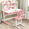 Height-adjustable Kid's Study Chair with Double Back Support and Breathable Seat for 3+ Years Old-Pink - Gallery View 1 of 10