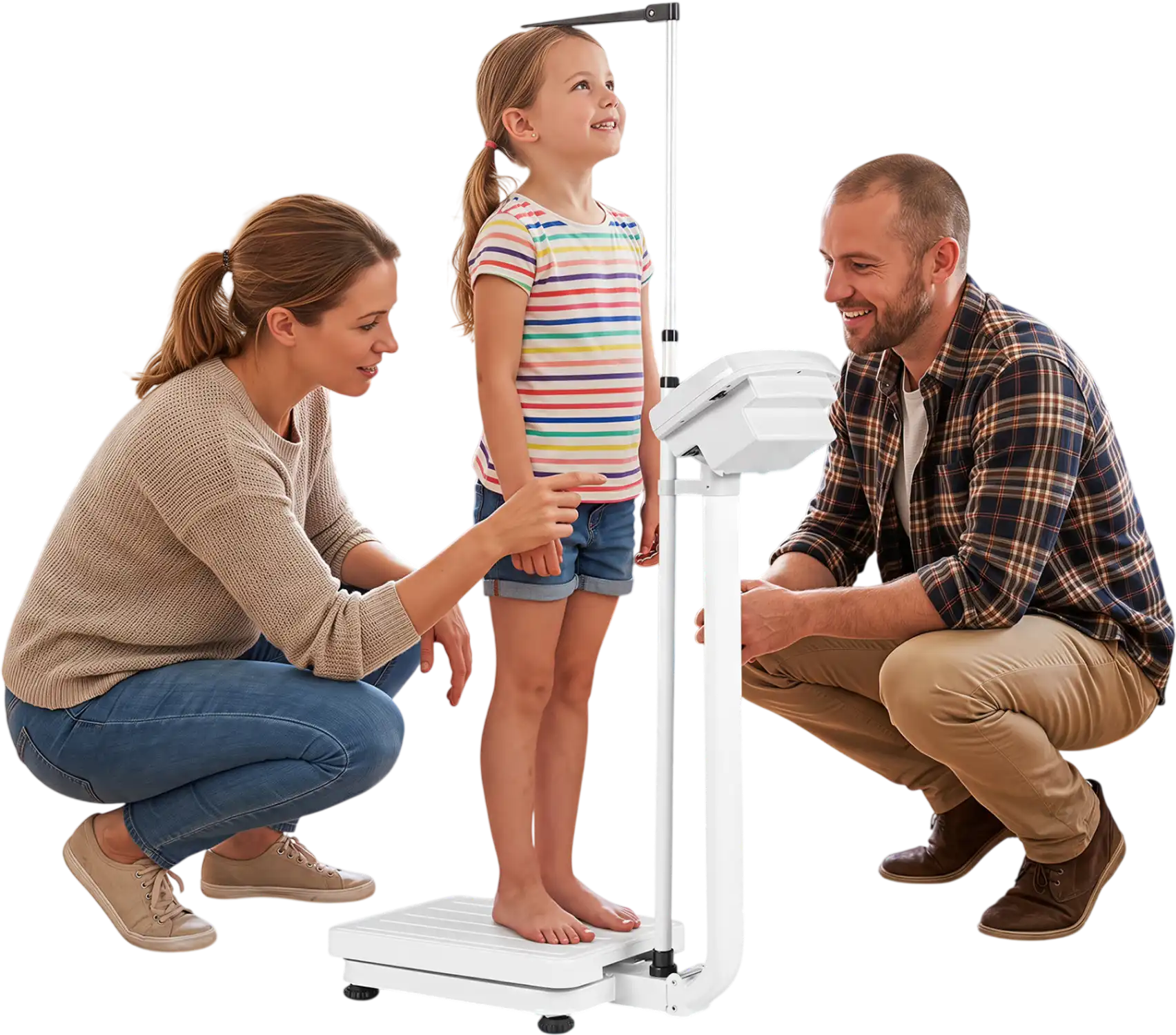Costway Digital Height Weight Scale LED Display 400 lbs Height Rod 47128126 New