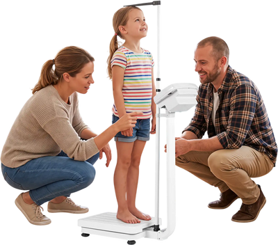 Costway Digital Height Weight Scale LED Display 400 lbs Height Rod 47128126 New