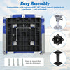 High back folding boat seat base with aluminum hinges, compatible with 5"x5" swivel, designed for easy assembly.