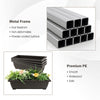 4-tier vertical raised garden bed with 4 detachable containers, waterproof PE material, perfect for patio or garden use.