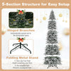 Hinged artificial spruce Xmas tree with 3235 branch tips and 1020 warm white LED lights for a stunning holiday display.