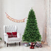 6/7/8 Feet Hinged Christmas Tree with PVC Branch Tips Warm White LED Lights-6 ft - Gallery View 1 of 10