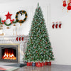 Hinged Christmas Tree with PVC Branch Tips and Warm White LED Lights-9 ft - Gallery View 1 of 10