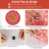 3-piece pre-lit Christmas ball set in red, green, and blue with snowflake patterns, ideal for festive indoor and.