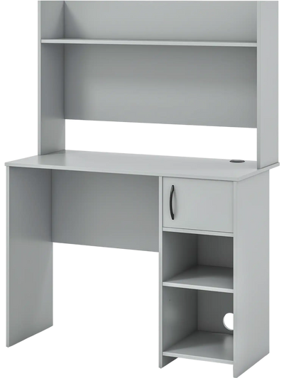 Costway Home Office Computer Desk w/ Raised Display Shelf & 2 Open Shelves 79582431 New