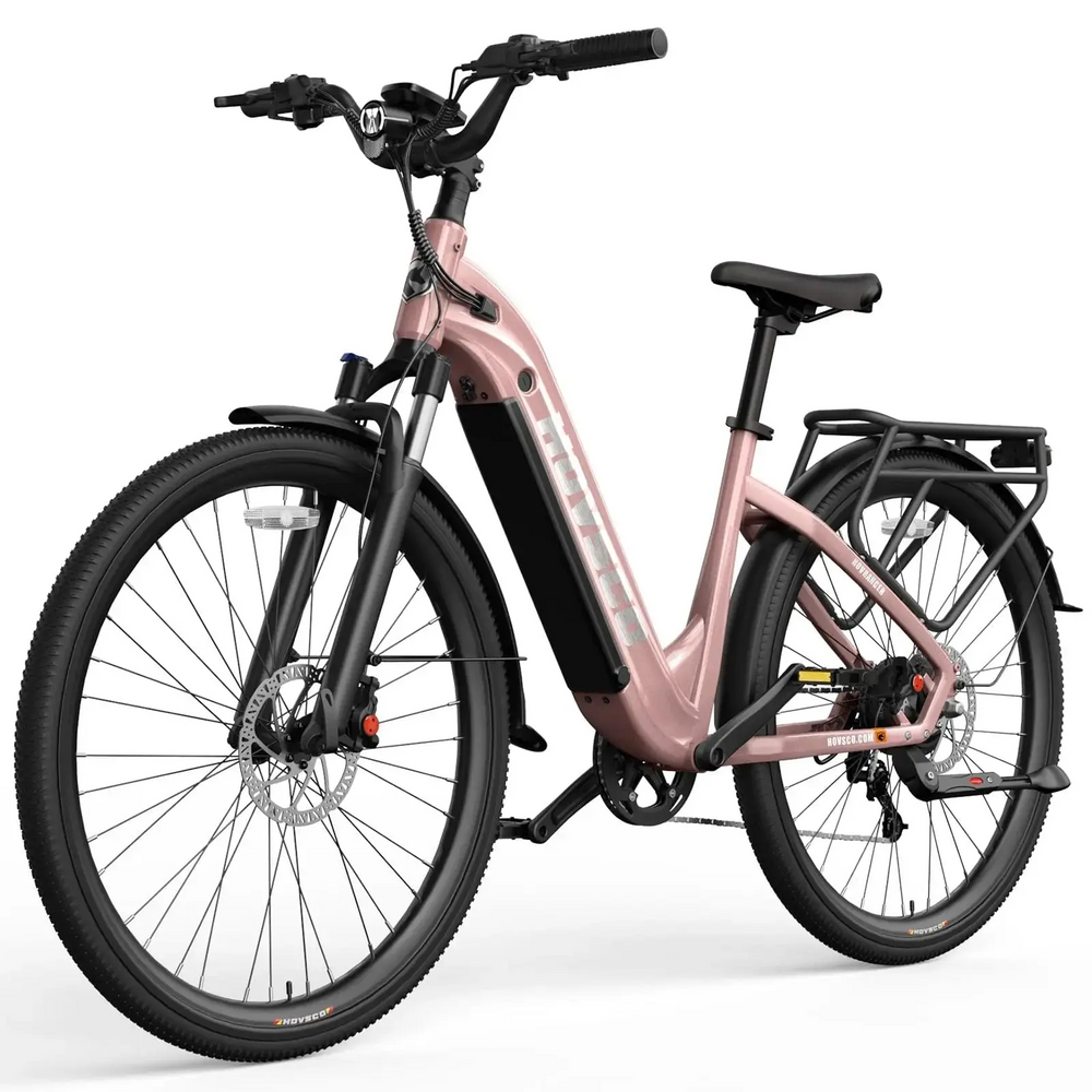 Hovsco HovRanger Step Thru Electric Bicycle 7 Speed 27.5" 500W Motor 28 MPH 60 Mile Range 48V 15Ah Lithium Battery New