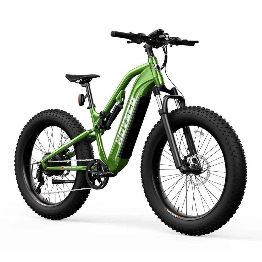 Hovsco HovScout Full Suspension Fat Tire Electric Bicycle 7 Speed 26" 750W Motor 28 MPH 60 Mile Range 48V 15Ah Lithium Battery New