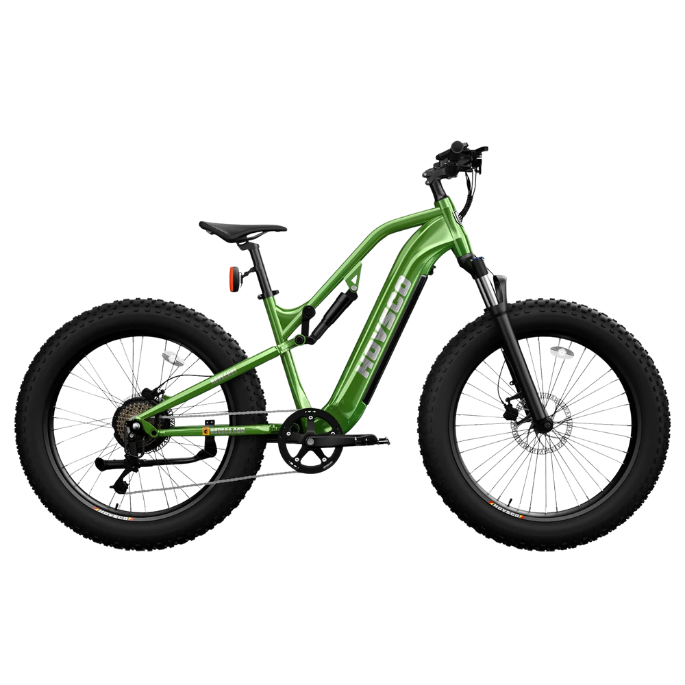 Hovsco HovScout Full Suspension Fat Tire Electric Bicycle 7 Speed 26" 750W Motor 28 MPH 60 Mile Range 48V 15Ah Lithium Battery New