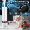 5.5L cool mist humidifier with remote control, featuring a child lock and 12-hour timer for quiet, undisturbed sleep.