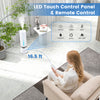 Cool mist humidifier with remote control, 5.5L capacity, and touch panel, ideal for enhancing indoor air quality.