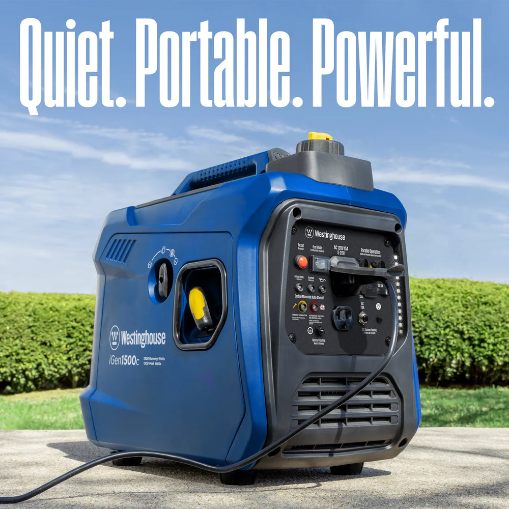 Westinghouse iGen1500c Inverter Generator 1000W/1500W 15 Amp Recoil Start Gas New