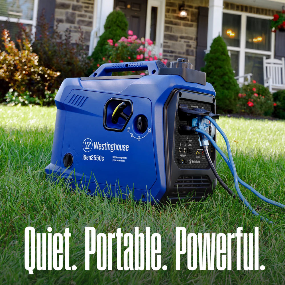 Westinghouse iGen2550c Inverter Generator 1800W/2550W 30 Amp Recoil Start Gas with CO Sensor New