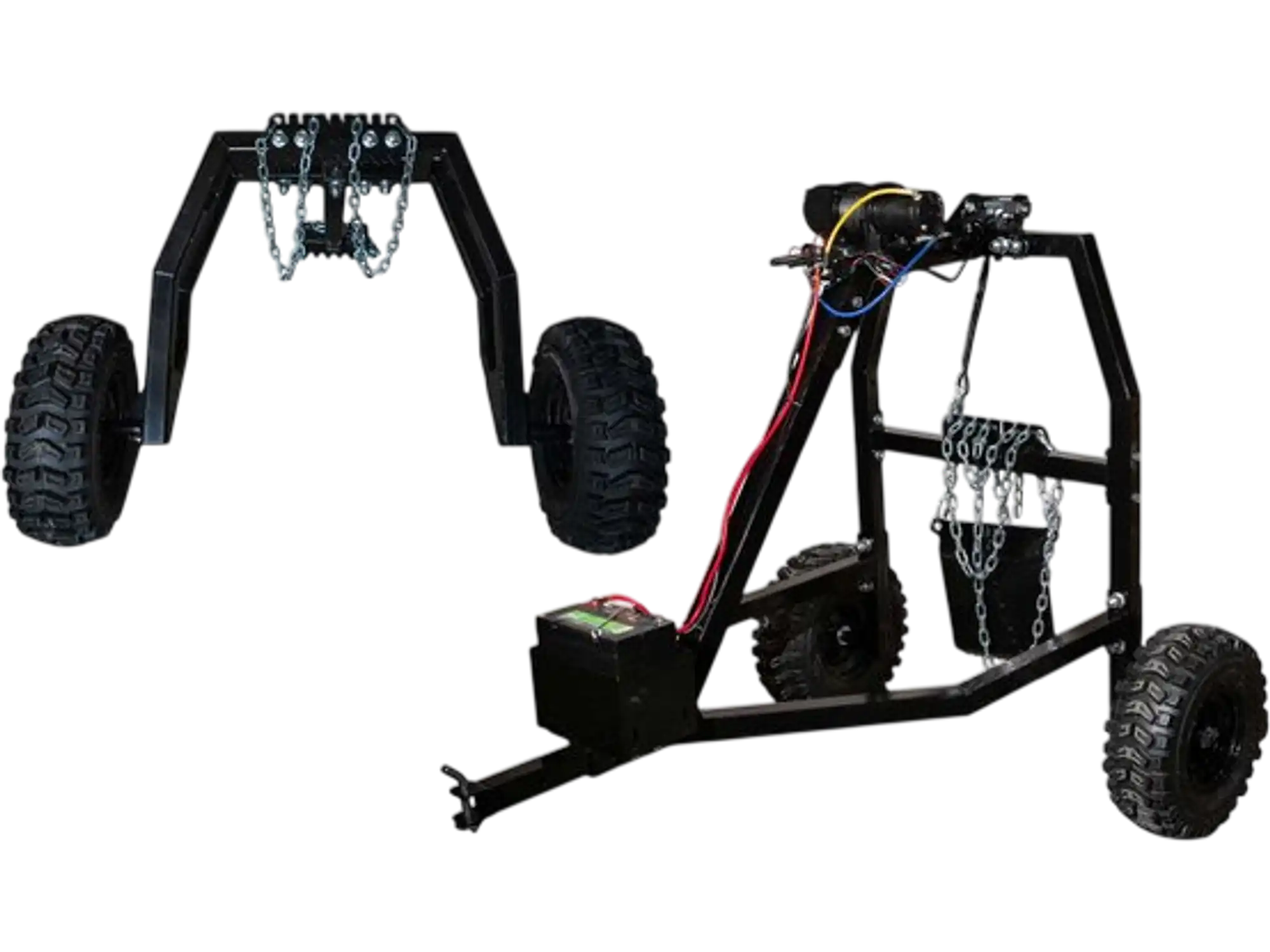 MotoAlliance Impact Implements Log Hauler 1500 lbs. with Rear Arch and Viper Midnight 4500 lb. Winch New