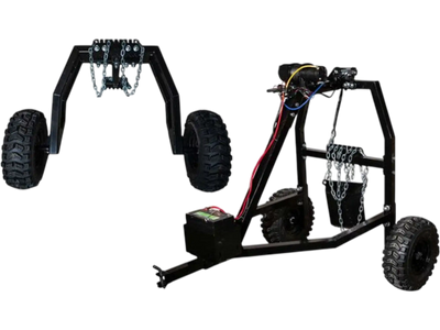 MotoAlliance Impact Implements Log Hauler 1500 lbs. with Rear Arch and Viper Midnight 4500 lb. Winch New