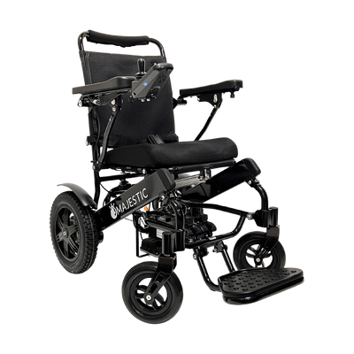 ComfyGO IQ-9000 Non-Recline Majestic Remote Controlled Travel Manual Folding Electric Wheelchair New
