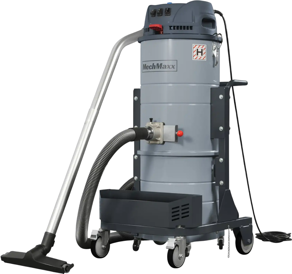 Industrial Wet/Dry Vacuum Cleaner with HEPA Filter Three Motor 3.3 HP 285 CFM 16 Gallon - 110V 1 Phase,  IVA3M