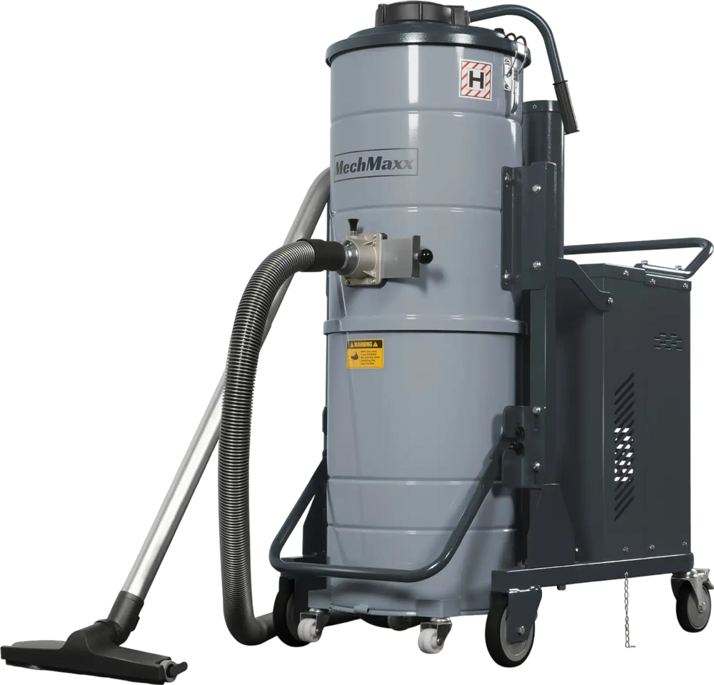 Industrial Wet/Dry Vacuum Cleaner with HEPA Filter Continuous Duty 8.6 HP 364 CFM 26.4 Gallon - 230V 3Phase,  IVB230