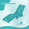 Turquoise in-pool lounge chair with ergonomic design, 450 lbs capacity, ideal for baja shelves and shallow waters.