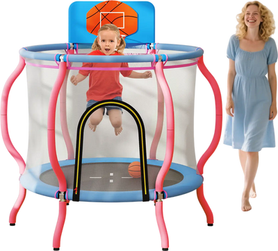 Costway Kids Indoor/Outdoor Pumpkin Trampoline Pink 317985264 New