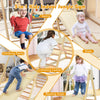 5-in-1 indoor jungle gym featuring a slide, climbing ladder, adjustable swing, and resting area for kids' playtime.
