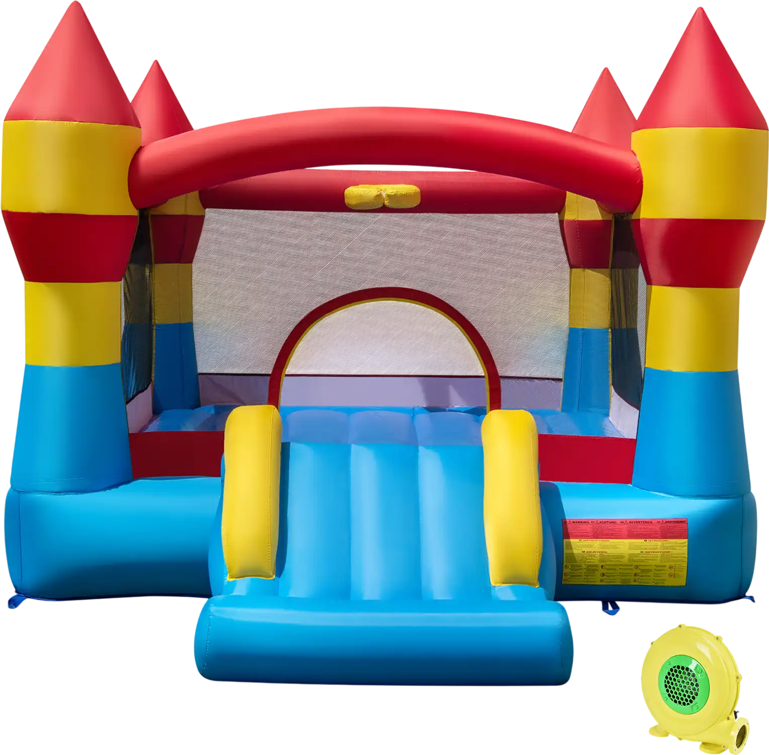 Costway 3-in-1 Kids Bounce House Bouncer Slide w/ 480W Blower for Yard 948517632 New
