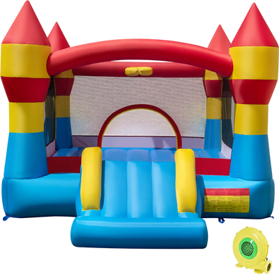 Costway 3-in-1 Kids Bounce House Bouncer Slide w/ 480W Blower for Yard 948517632 New