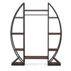 Tall 63" indoor plant stand with 10 tiers and metal hooks, featuring an elegant curved design for stylish plant display.