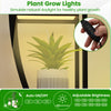 Indoor plant stand with 10 tiers and 4-head grow lights, featuring adjustable brightness and timers for optimal plant.