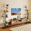 Stylish 8-tier metal plant stand with grow lights, perfect for organizing plants and decor in corners of any room.