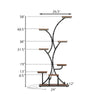 Indoor plant stand with grow lights, 58" tall, 8-tier metal shelf for potted plants and decor, ideal for corner spaces.
