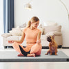 Indoor outdoor sleeping mat with high-density foam cushion, shown in a cozy living room setting, ideal for camping and.