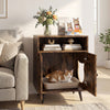 Industrial Cat Litter Box Enclosure with Entry and Open Compartment-Brown - Gallery View 1 of 10