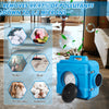 Industrial air scrubber in blue with HEPA filter, designed to remove 99.97% of pollutants for spaces up to 2000 sq.ft.