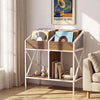 Industrial Magazine Books Record Holder with Metal Frame and Anti-tip Kits-Natrual - Gallery View 1 of 10