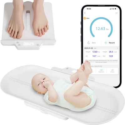 Costway Infant Baby Scale Detachable Tray Body Weight Height Measurement 18240572 New
