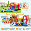 9-in-1 inflatable bounce castle with water slide, splash pool, and ball pit, perfect for outdoor wet and indoor dry fun.