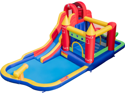 Costway 9-in-1 Inflatable Bounce Castle Water Slide Splash Pool 35716928 New