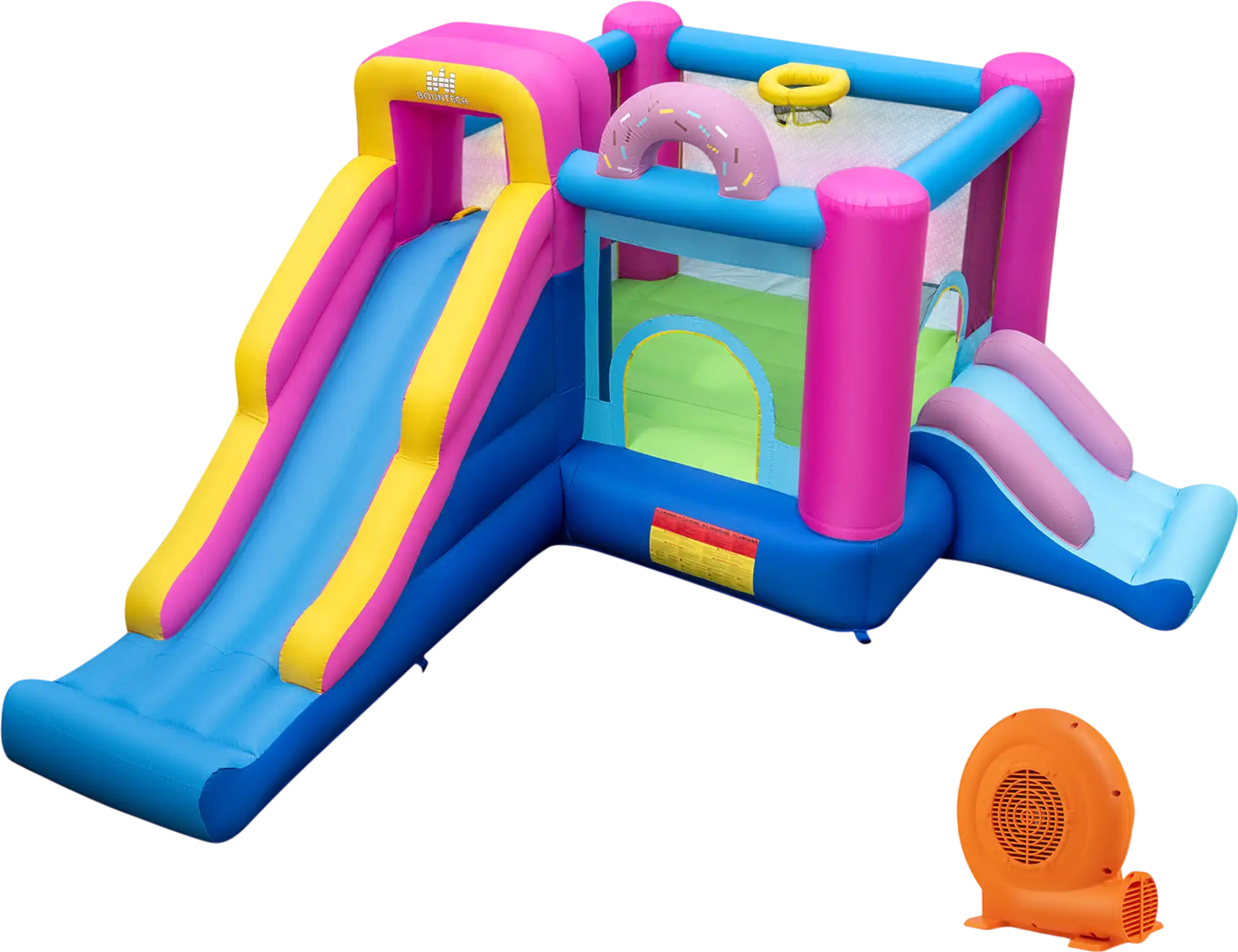 Costway Inflatable Bounce House Slides Basketball Hoop w/ 750W Blower 40103860 New
