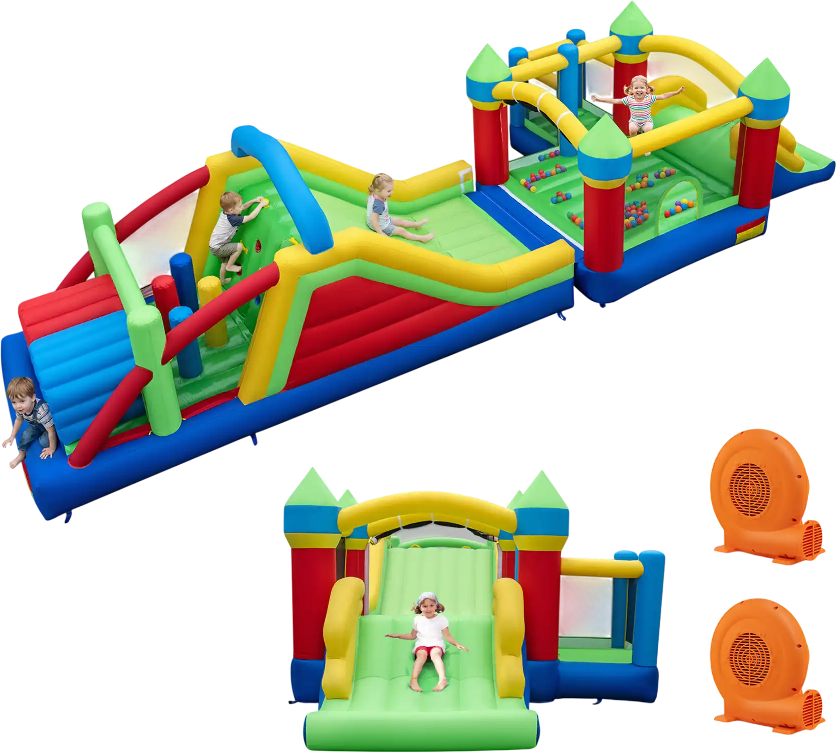 Costway Inflatable Bounce House Jumping Bouncer w/ 750W Blower 98089711 New