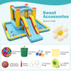 Inflatable Bounce House with slide and tunnel, featuring 50 ocean balls and 480W blower for endless outdoor fun.