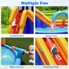 Climbing wall of the inflatable bouncy house, made of puncture-resistant oxford material, designed for safe outdoor.