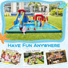 Inflatable Double Water Slide Park with water slide, climbing wall, and games, perfect for birthday parties and family.