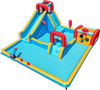 Inflatable Double Water Slide Park 9-in-1 Giant Bounce House Blower Excluded