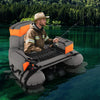 Inflatable Fishing Float Tube with Shoulder Straps and Storage for Angling-Orange - Gallery View 1 of 10