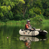 Inflatable Fishing Float Tube with Pump Storage Pockets and Fish Ruler-Beige - Gallery View 1 of 10
