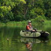 Inflatable Fishing Float Tube with Pump Storage Pockets and Fish Ruler-Green - Gallery View 1 of 10